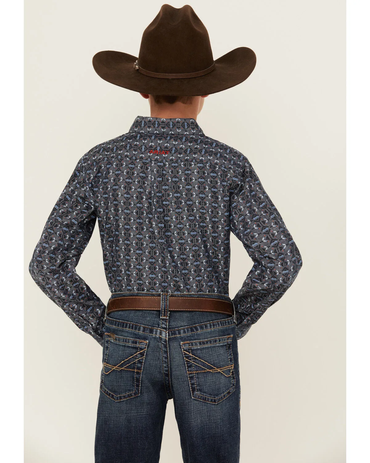 Product Name:  Ariat Boys' Classic Southwestern Print Long Button-Down Western Shirt