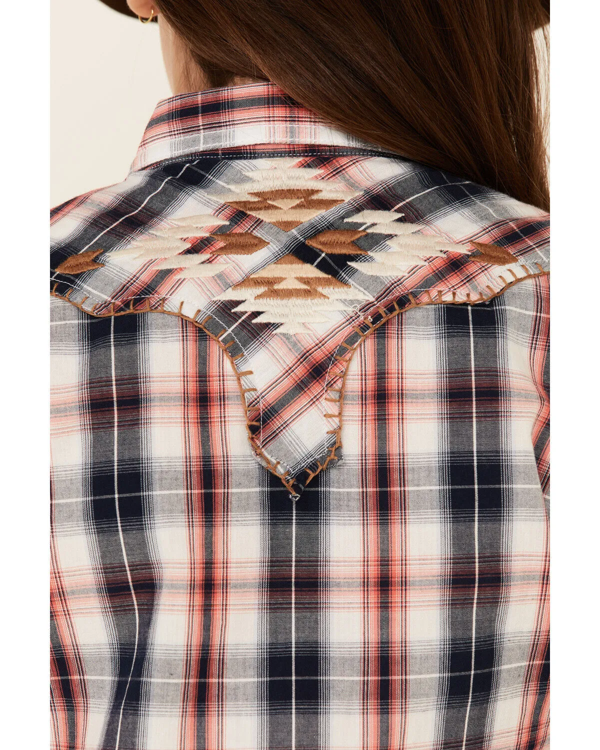 Product Name:  Ariat Girls' R.E.A.L Dynamic Plaid Print Southwestern Yoke Long Sleeve Western Shirt