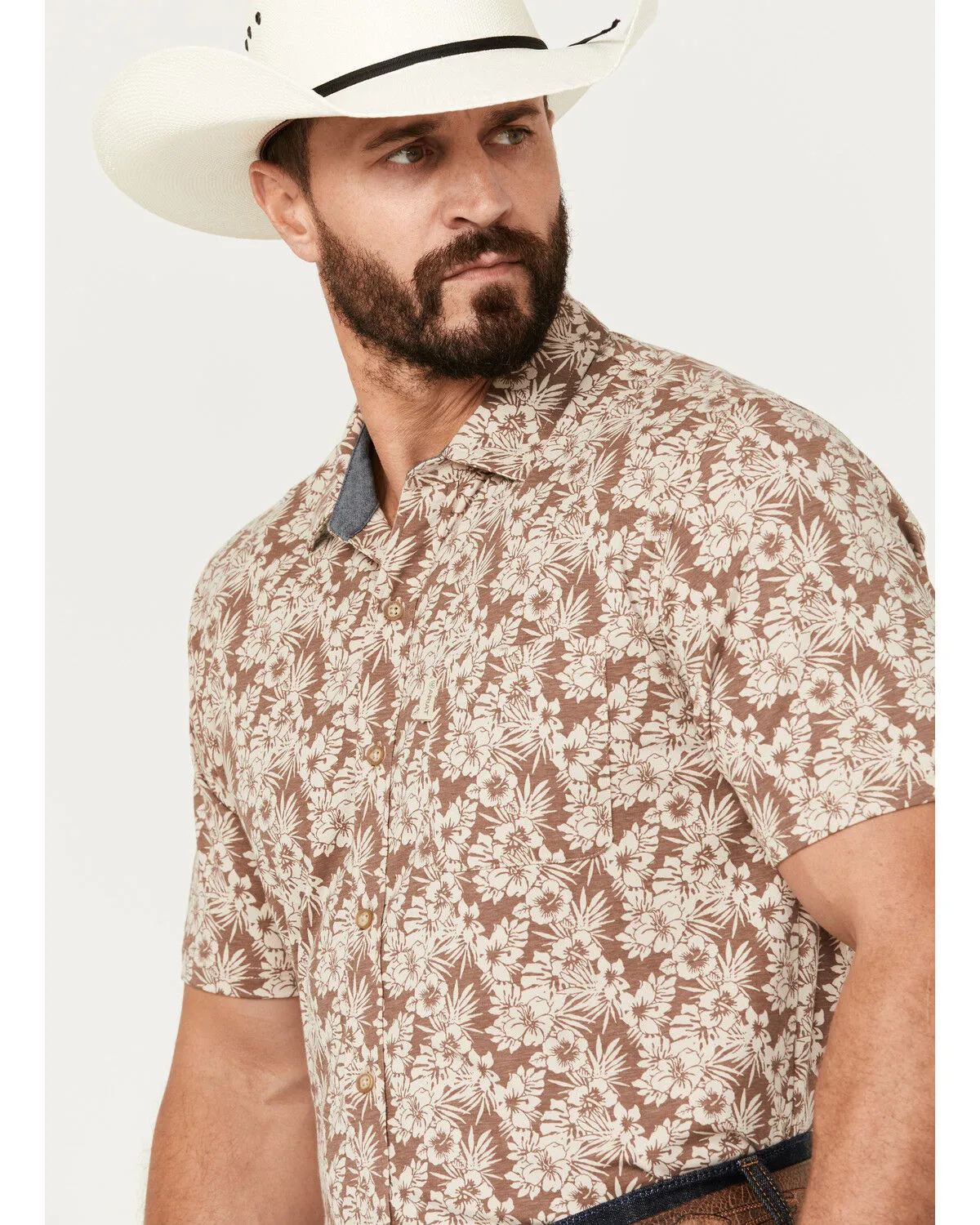 Product Name:  Ariat Men's Retro Floral Print Short Sleeve Button-Down Stretch Western Shirt