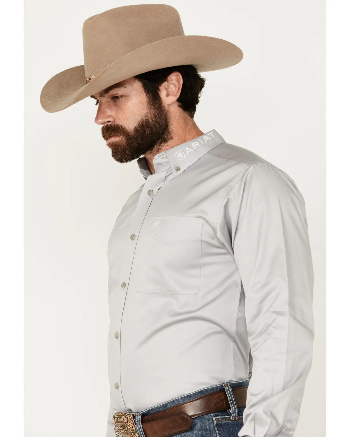 Product Name:  Ariat Men's Team Logo Twill Long Sleeve Button-Down Western Shirt