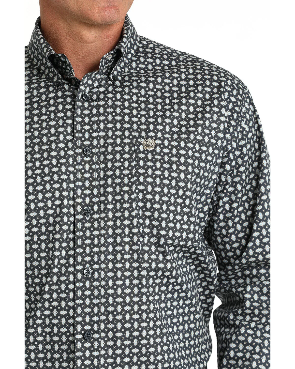 Product Name:  Cinch Men's Geo Print Long Sleeve Button-Down Stretch Western Shirt