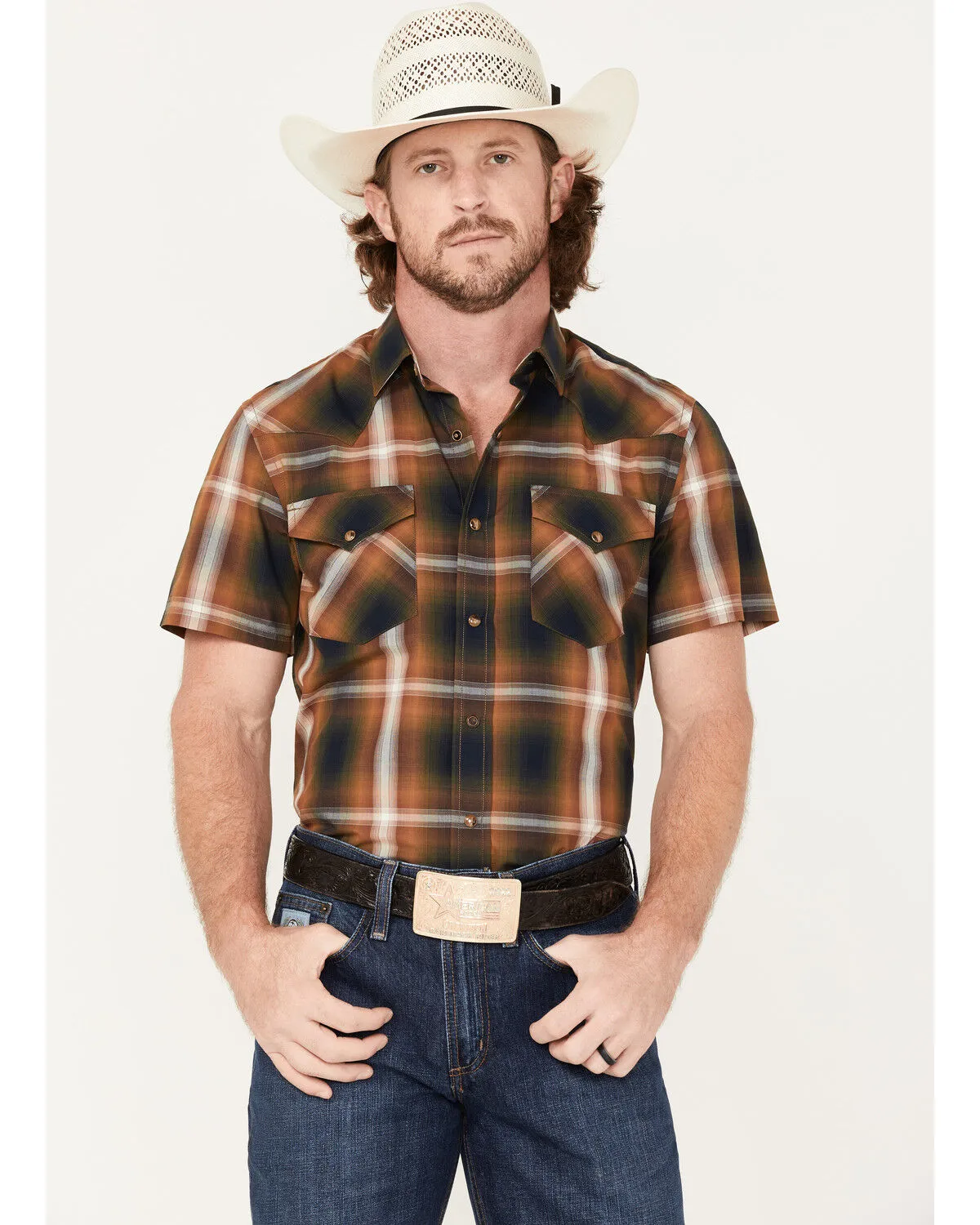 Product Name:  Pendleton Men's Frontier Large Plaid Short Sleeve Western Shirt