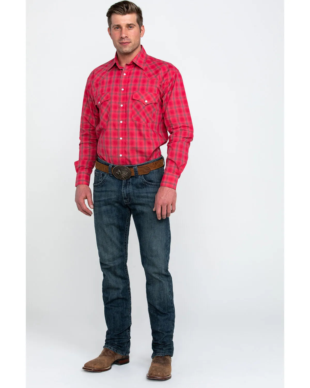 Product Name:  Resistol Men's Connemara Med Plaid Long Sleeve Western Shirt