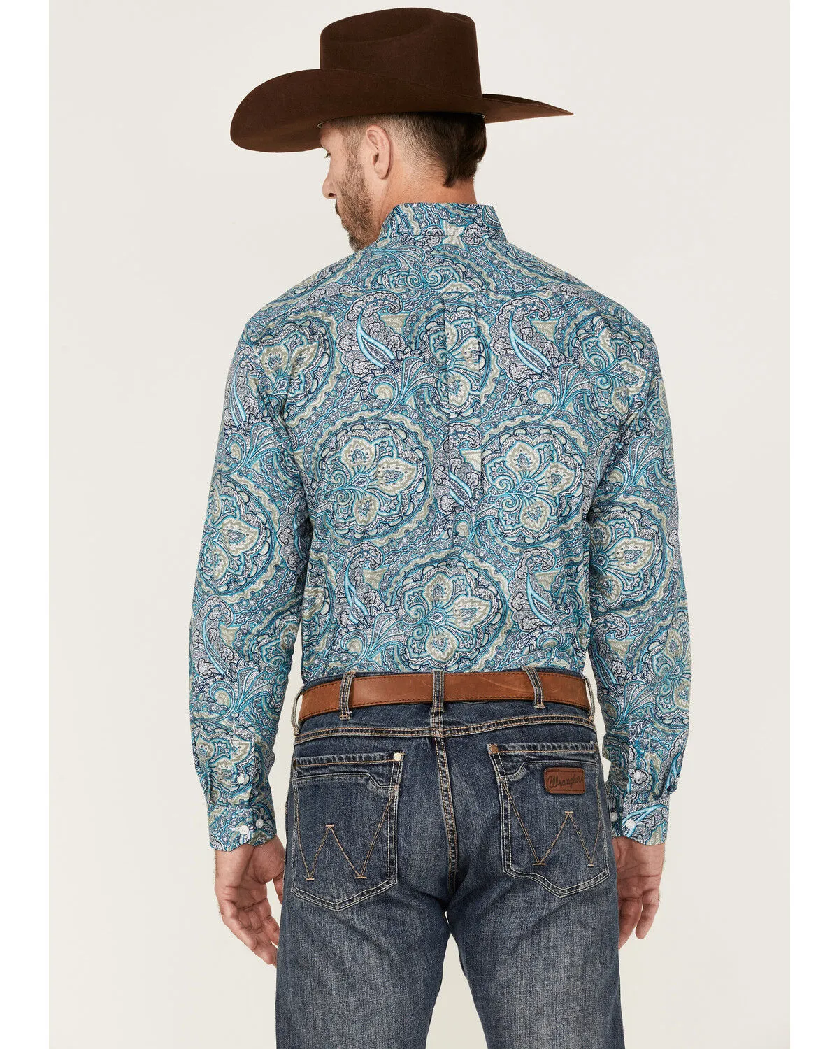 Product Name:  Stetson Men's Paisley Print Long Sleeve Button Down Western Shirt