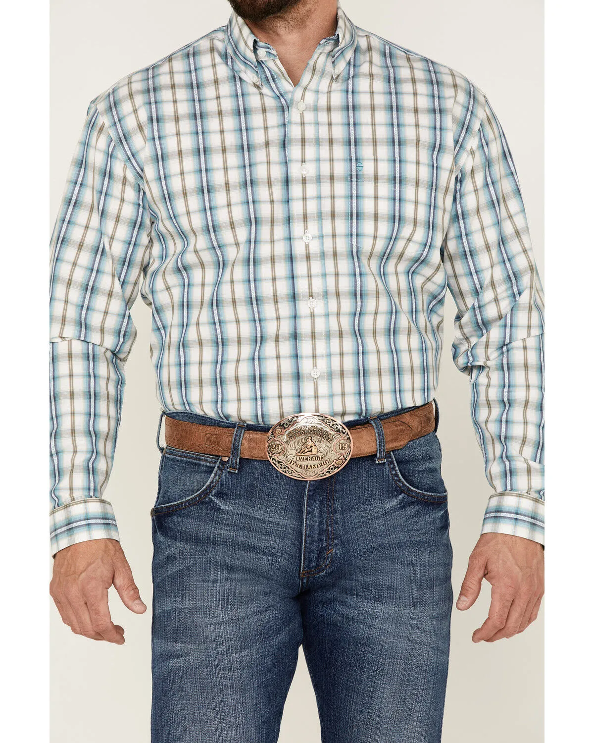 Product Name:  Stetson Men's Vintage Plaid Long Sleeve Button-Down Western Shirt