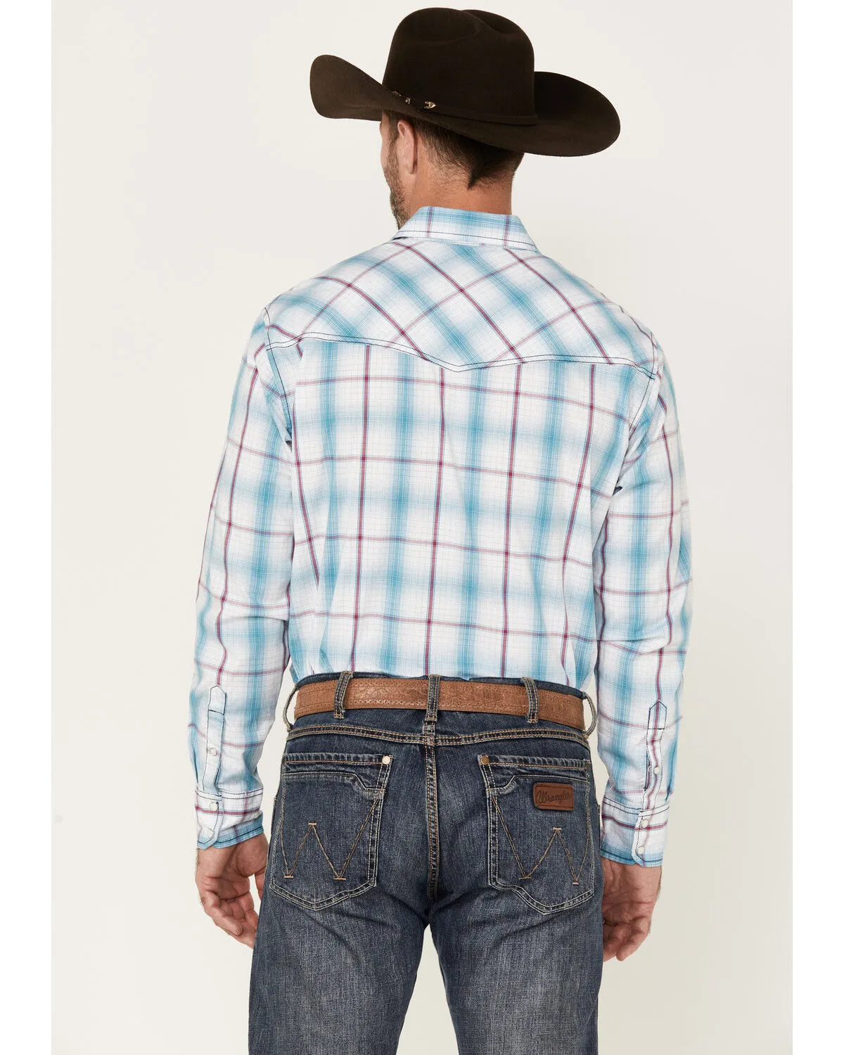 Product Name:  Wrangler 20x Men's Plaid Print Long Sleeve Snap Western Shirt