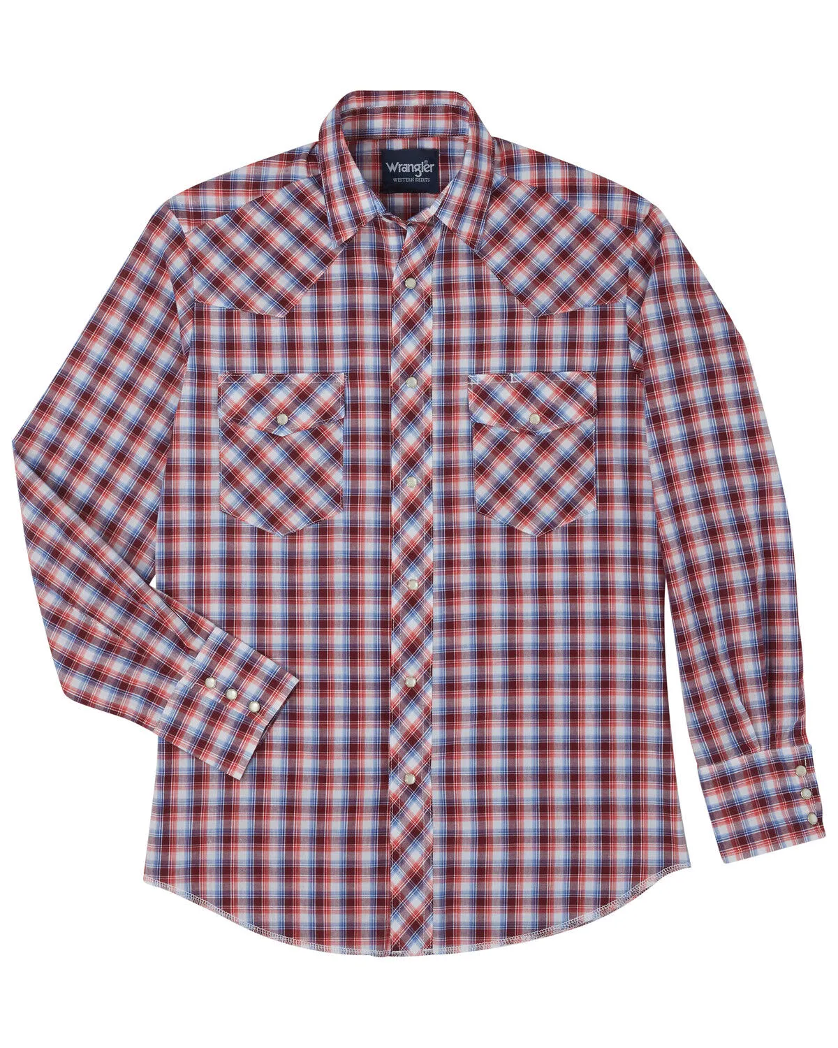 Product Name:  Wrangler Men's Assorted Stripe or Plaid Classic Long Sleeve Pearl Snap Western Shirt