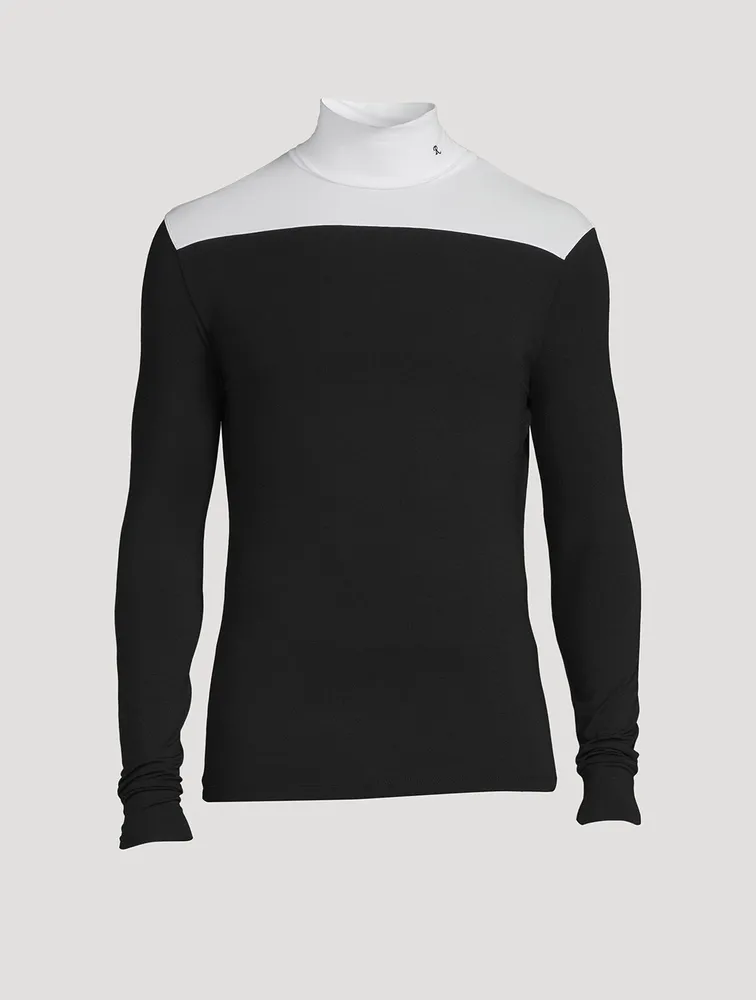 RAF SIMONS Colourblock Turtleneck Sweater