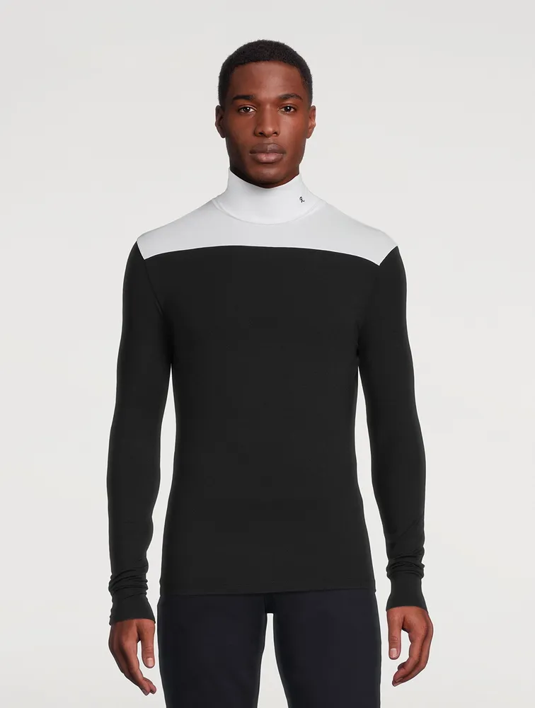 RAF SIMONS Colourblock Turtleneck Sweater