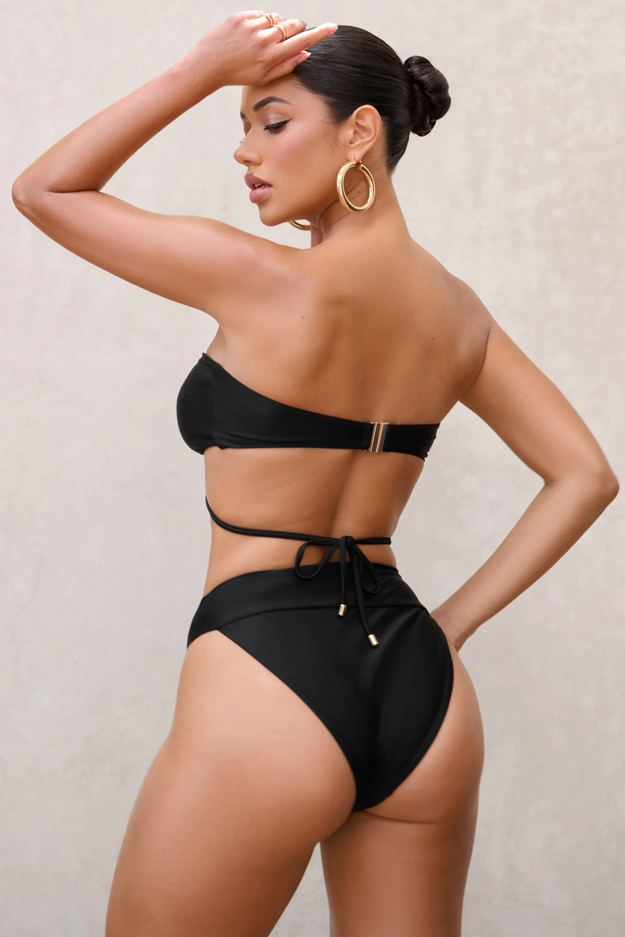 Rises | Black High Waisted Bikini Bottoms