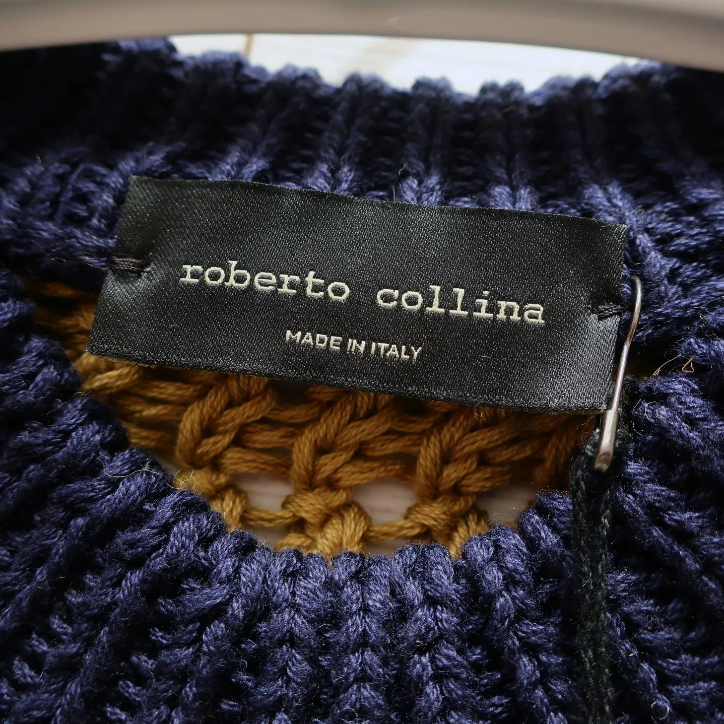 Roberto Collina  |Stripes Wool U-Neck Long Sleeves Sweaters