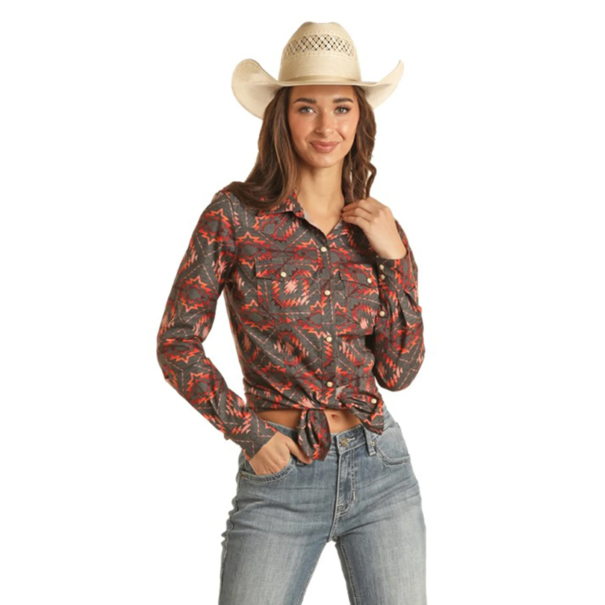 Rock & Roll Women's Aztec Print Shirt