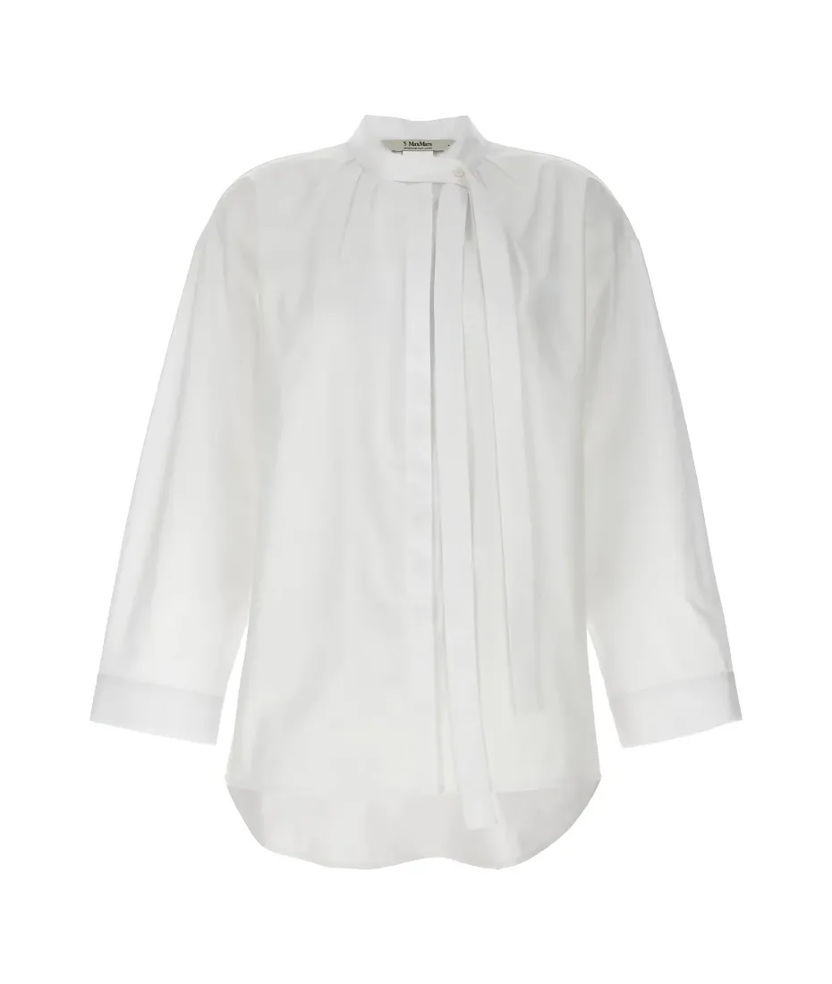 S Max Mara  |Long Sleeves Plain Cotton Shirts & Blouses