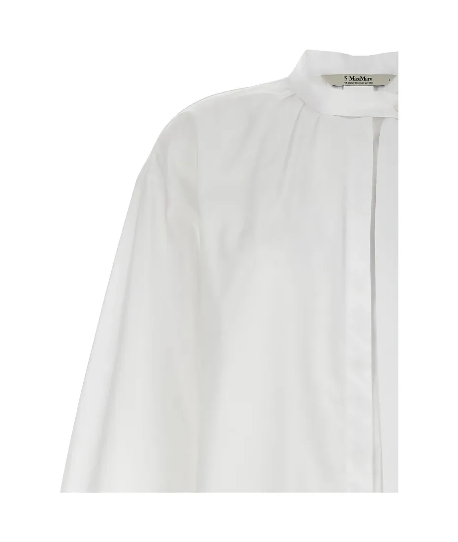 S Max Mara  |Long Sleeves Plain Cotton Shirts & Blouses