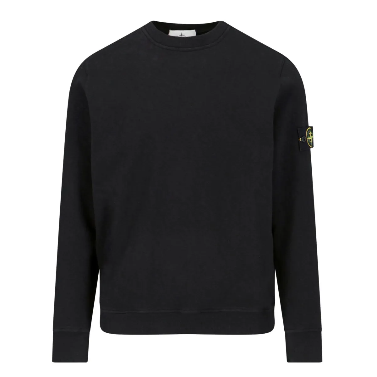 STONE ISLAND  |Crew Neck Long Sleeves Cotton Logo Sweatshirts