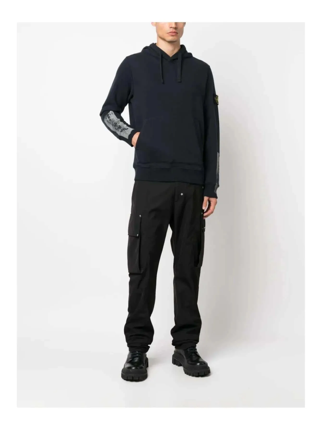 STONE ISLAND  |Long Sleeves Plain Cotton Sweatshirts