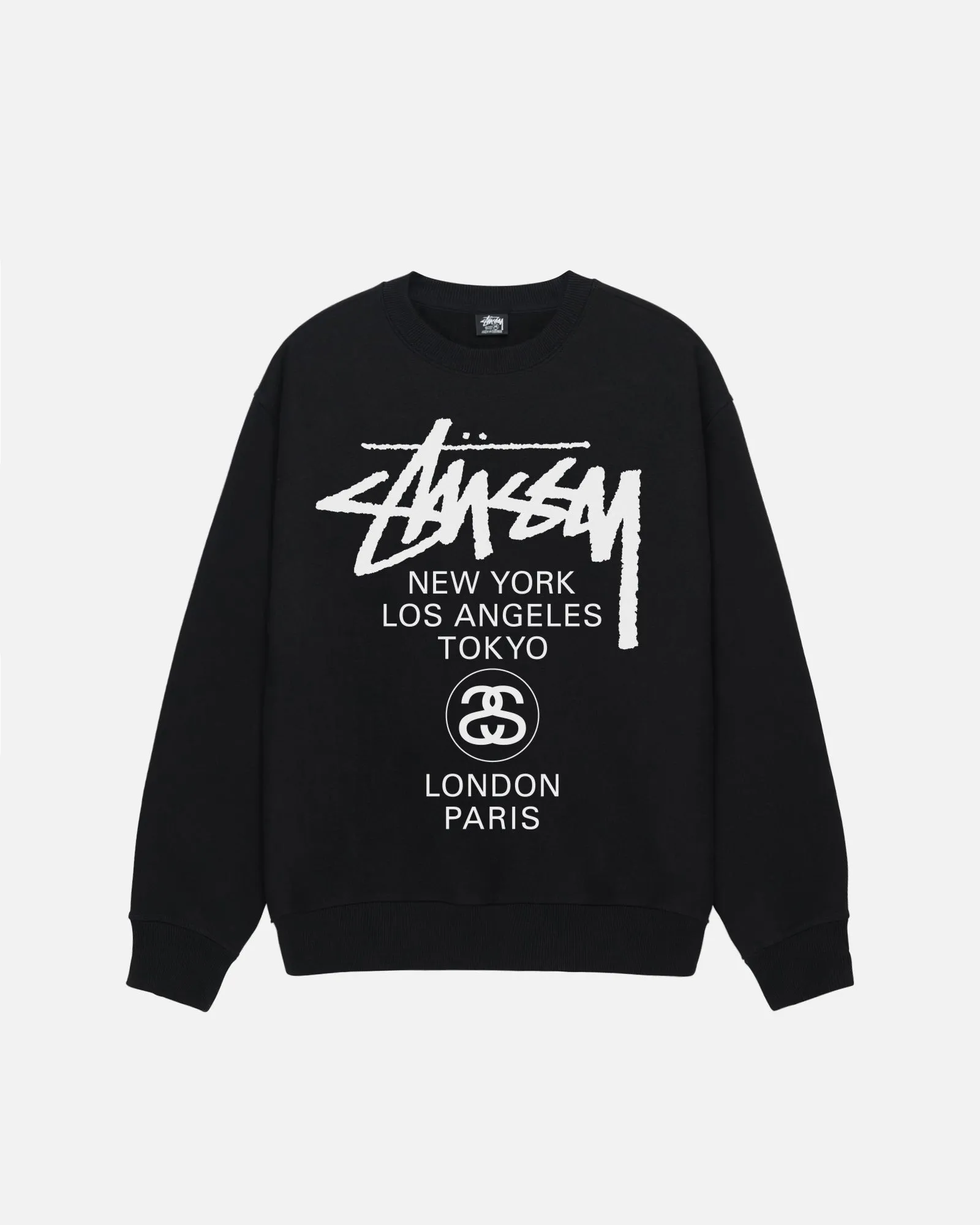 STUSSY  |Street Style Long Sleeves Logo Skater Style Sweatshirts