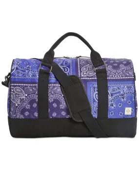 Sun + Stone Men's Reed Canvas Bandana Print Duffle Bag Blue Size Regular