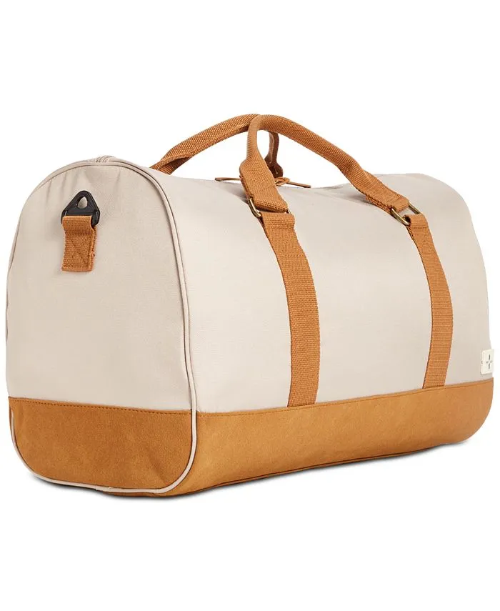 Sun + Stone Men's Reed Colorblocked Duffel Bag Beige Size Regular