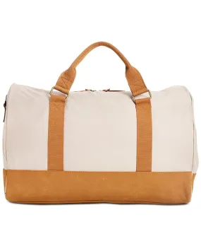 Sun + Stone Men's Reed Colorblocked Duffel Bag Beige Size Regular