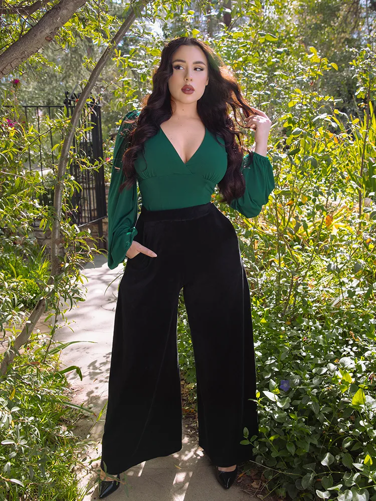 The Crawford Palazzo Pants in Black (XS ONLY)