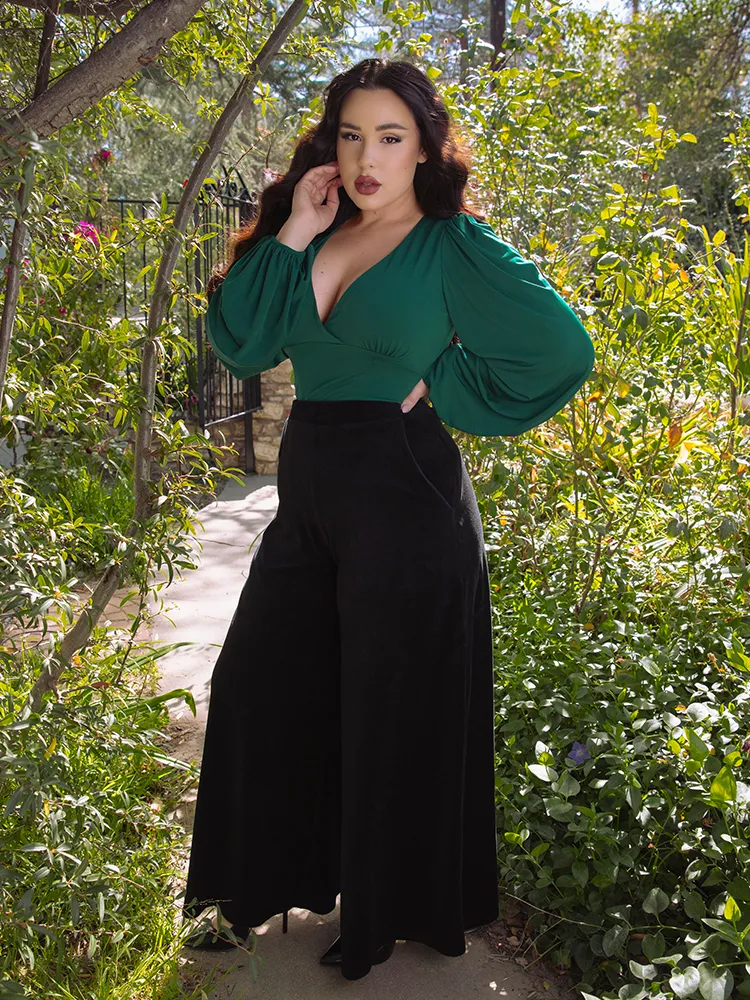 The Crawford Palazzo Pants in Black (XS ONLY)