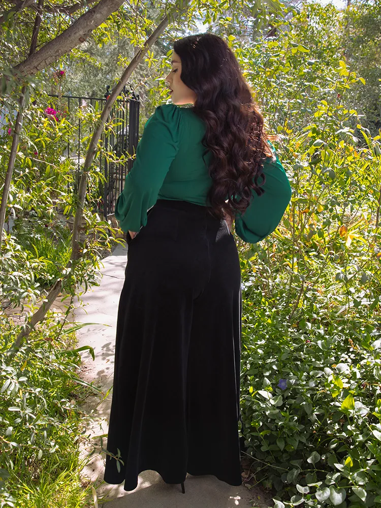 The Crawford Palazzo Pants in Black (XS ONLY)