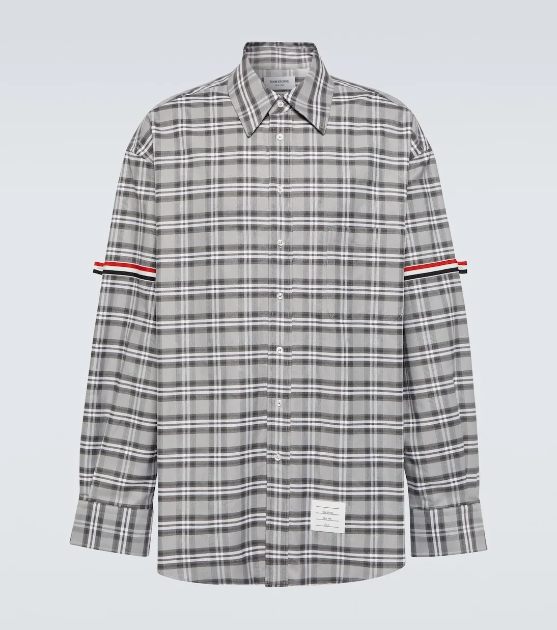 THOM BROWNE  |Gingham Long Sleeves Cotton Logo Designers Shirts