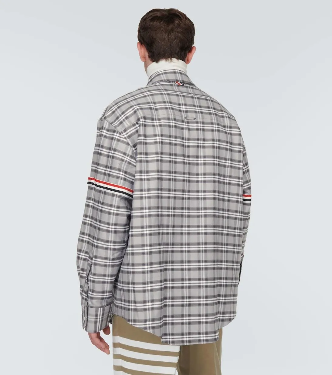 THOM BROWNE  |Gingham Long Sleeves Cotton Logo Designers Shirts