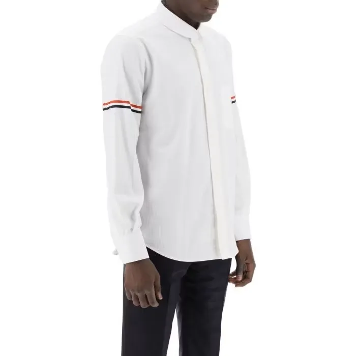 THOM BROWNE  |Long Sleeves Cotton Designers Shirts