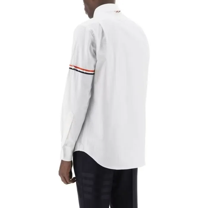 THOM BROWNE  |Long Sleeves Cotton Designers Shirts