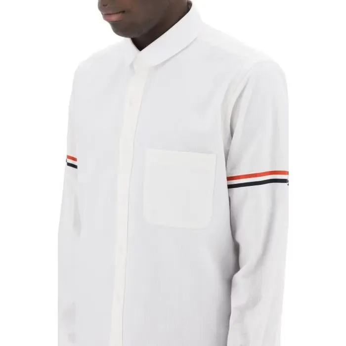 THOM BROWNE  |Long Sleeves Cotton Designers Shirts