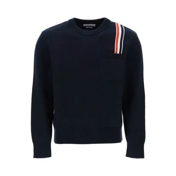 THOM BROWNE  |Long Sleeves Cotton Designers Sweaters