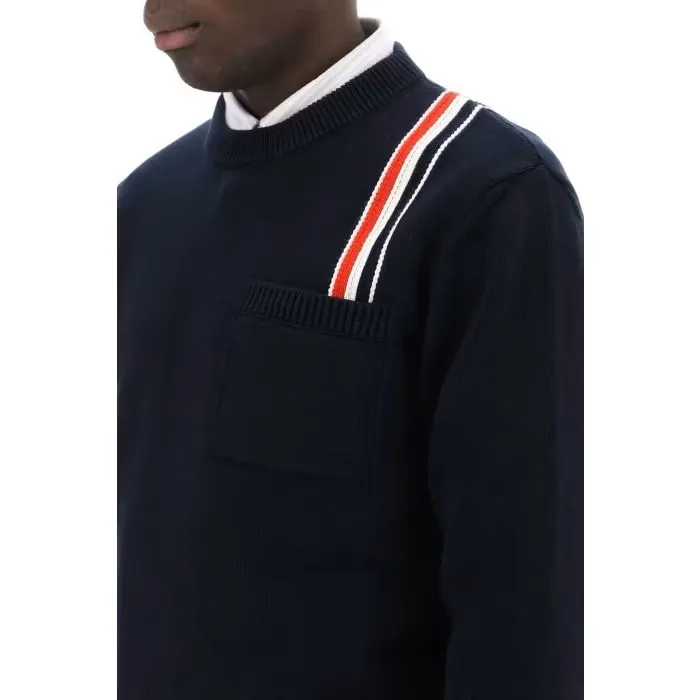 THOM BROWNE  |Long Sleeves Cotton Designers Sweaters