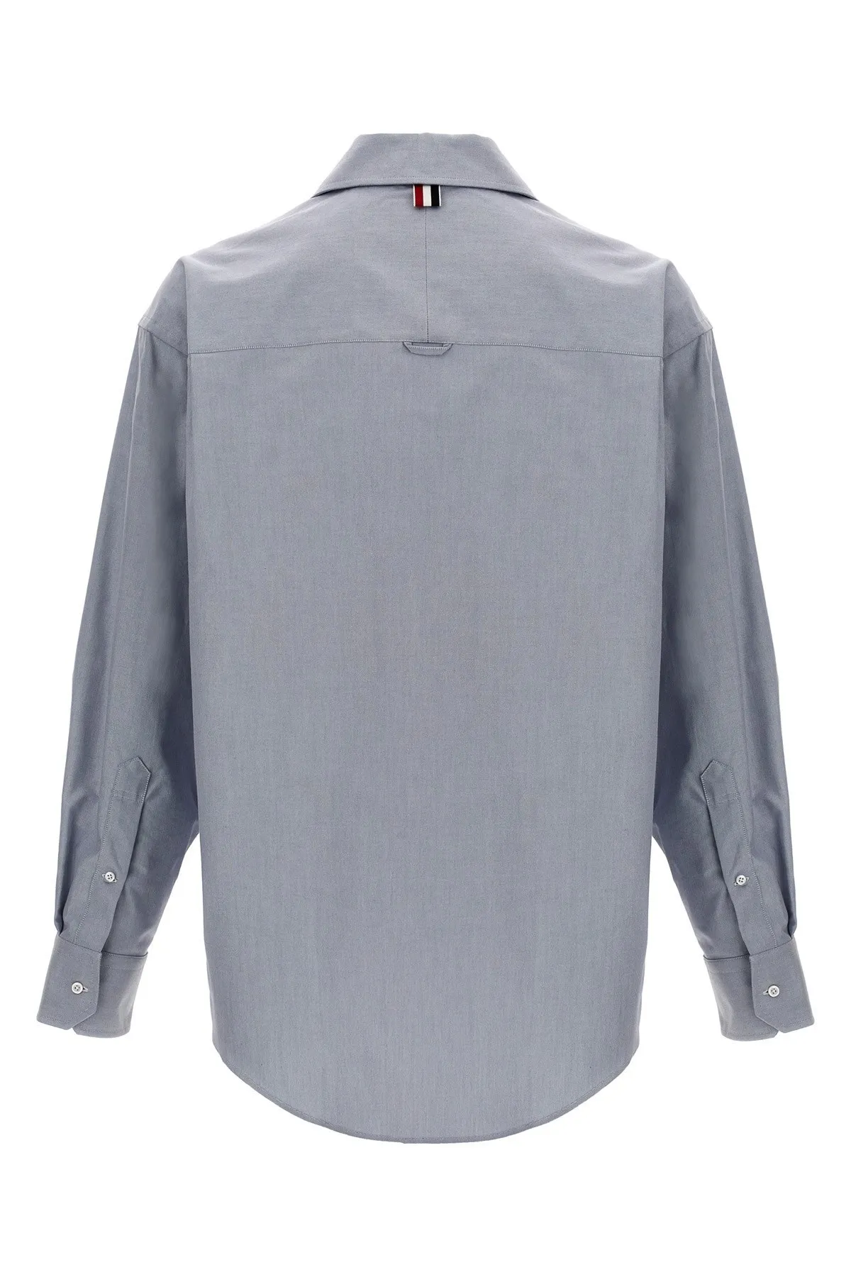 THOM BROWNE  |Long Sleeves Cotton Front Button Designers Shirts