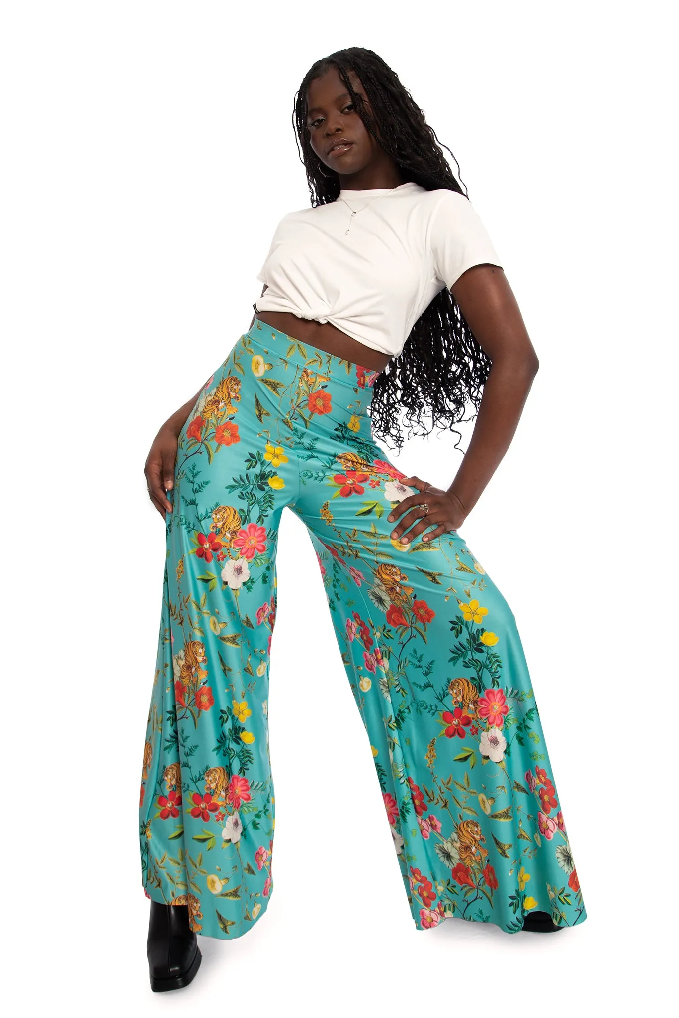 Tropical Tiger Palazzo Pants