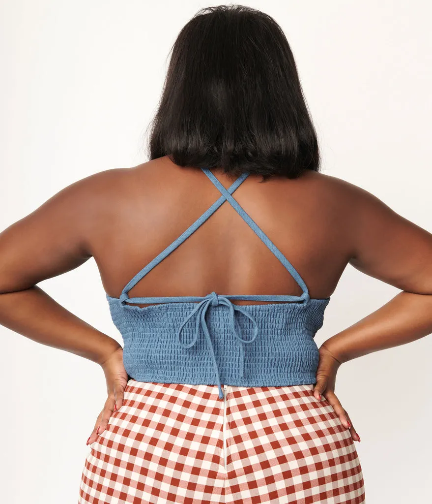 Unique Vintage Denim Main Squeeze Crop Top