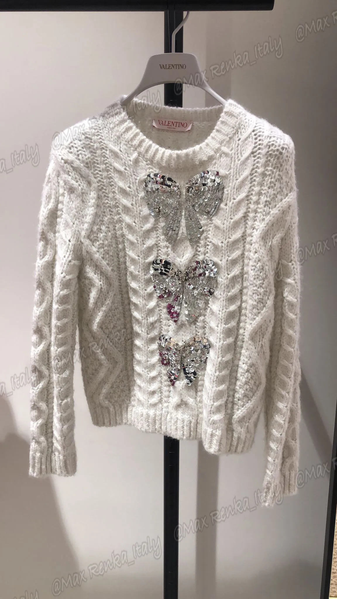 VALENTINO  |Casual Style Long Sleeves Elegant Style Outlet