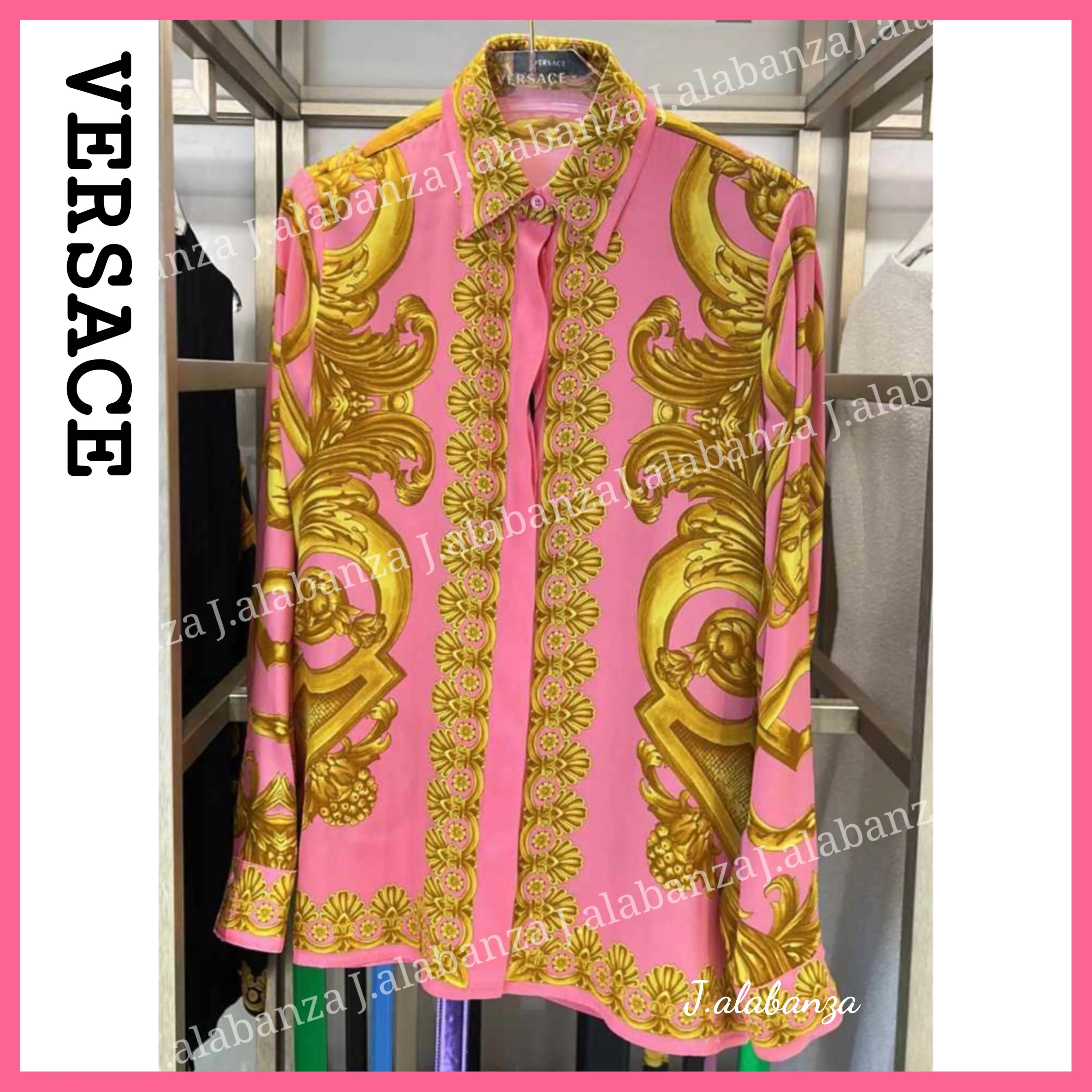 VERSACE  |Long Sleeves Elegant Style Outlet Shirts & Blouses