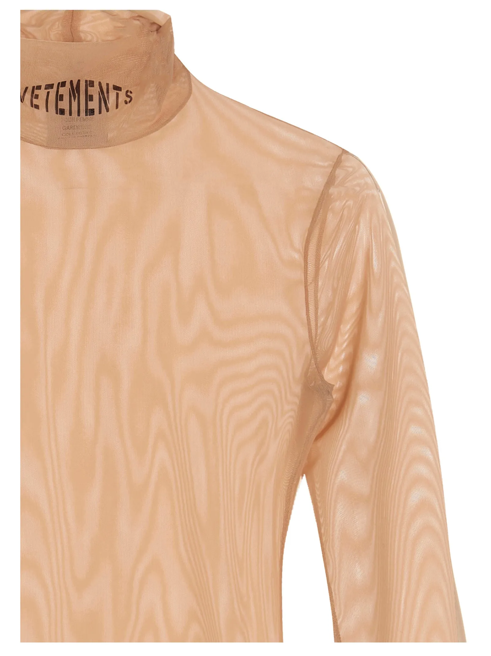 Vetements Logo Printed Turtleneck Mini Dress