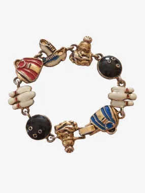 Vintage bowling themed bracelet