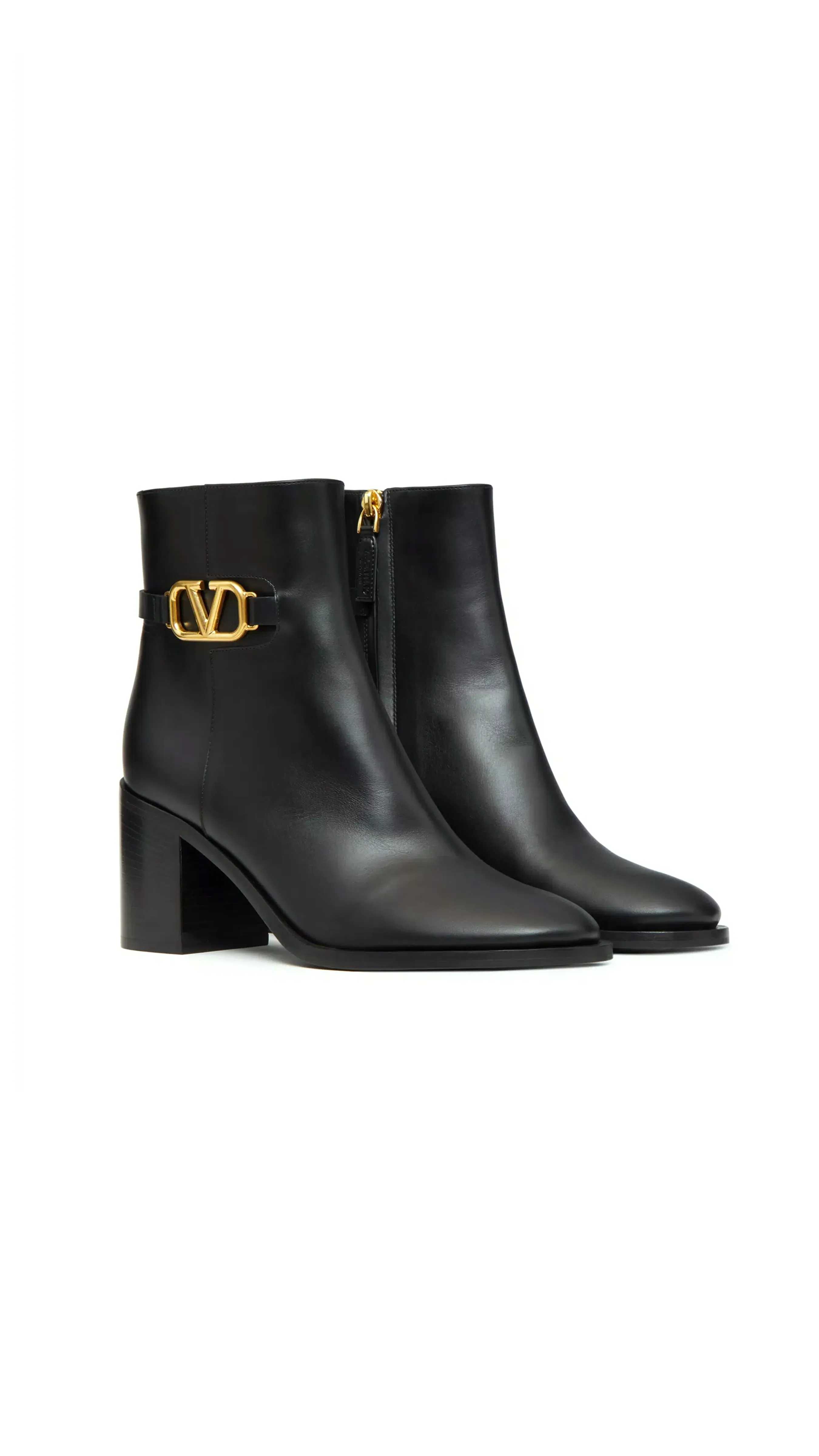 Vlogo Signature Calfskin Ankle Boot 75MM - Black