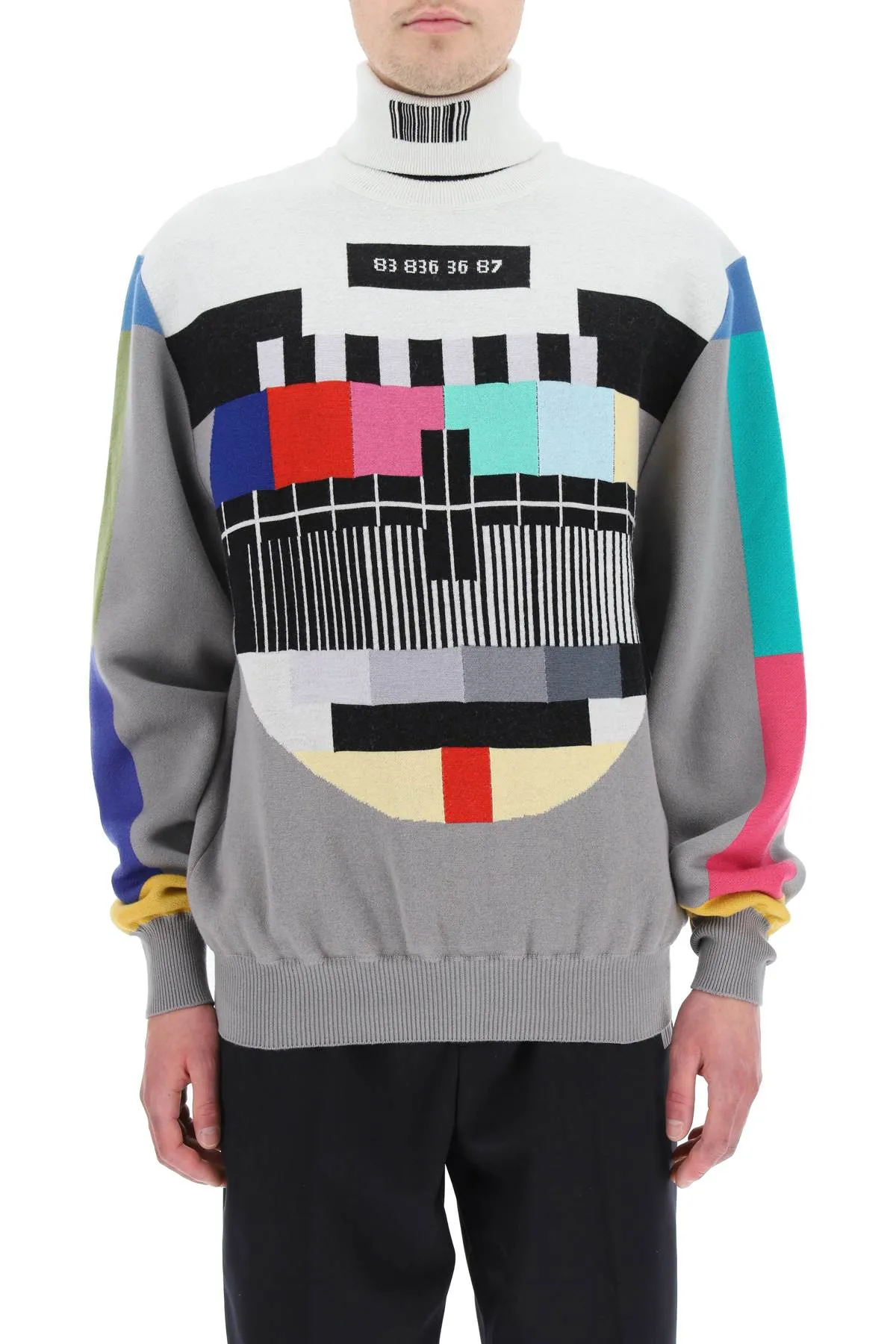 VTMNTS TV Branded Turtleneck Knit Jumper