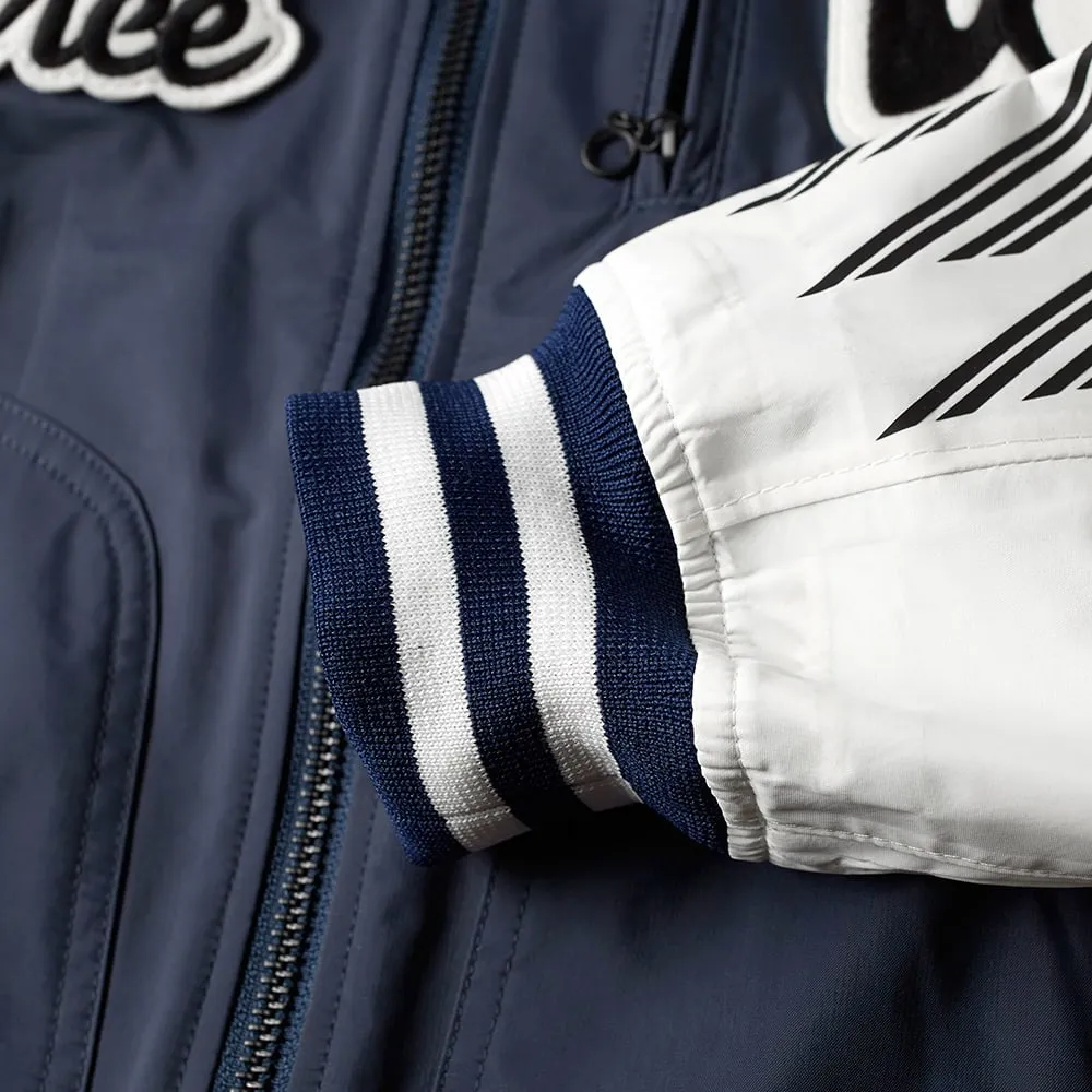 White Mountaineering Embroidered Saitos BomberNavy & White