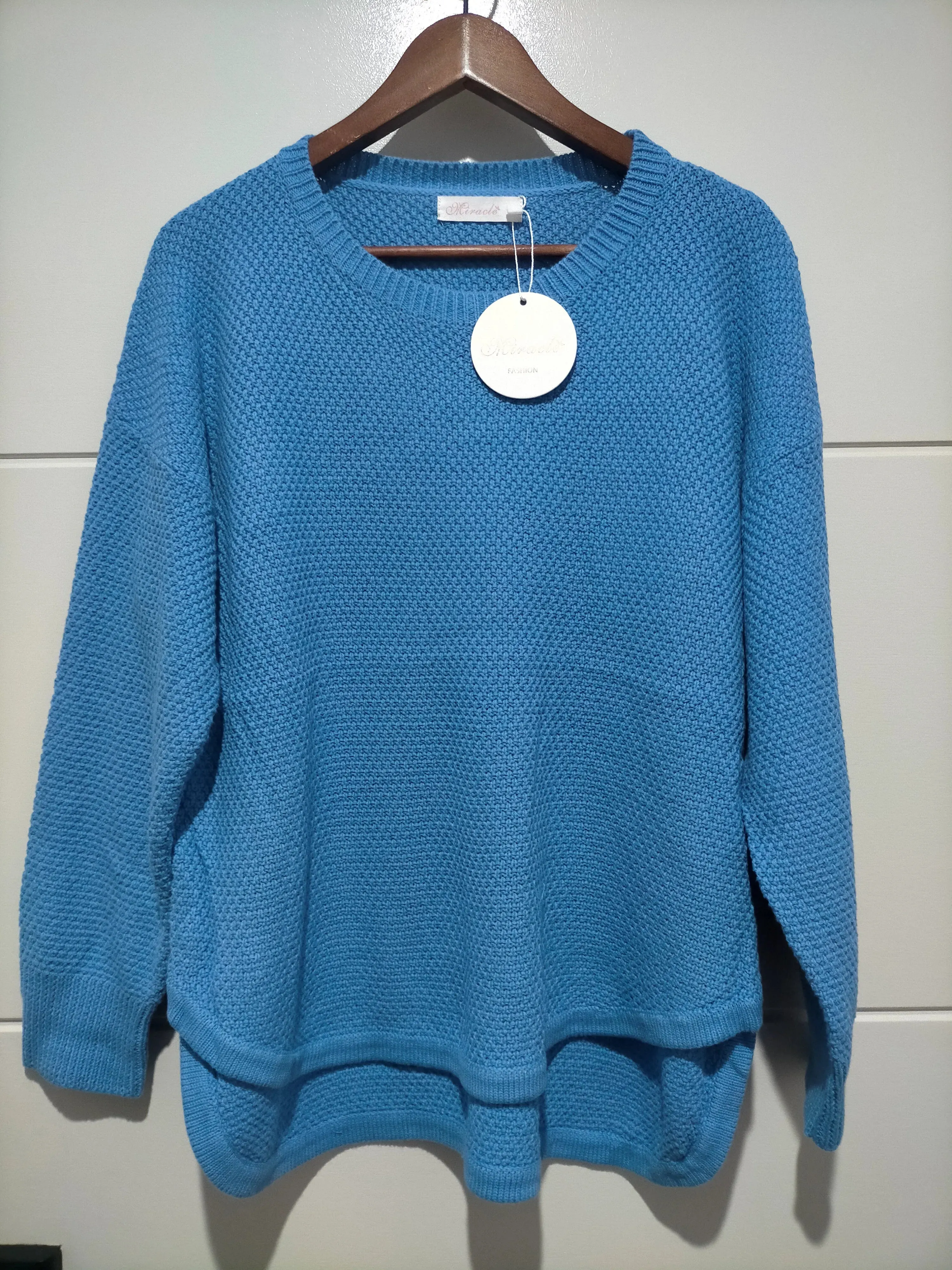 Willow Blue Waffle Knit Jumper