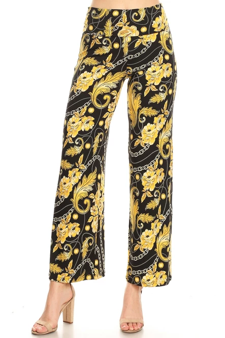 Women's Flared Floral Palazzo Pants