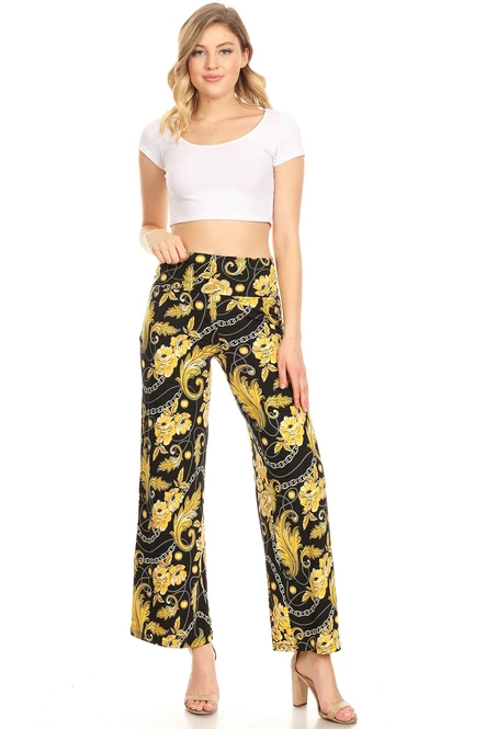 Women's Flared Floral Palazzo Pants