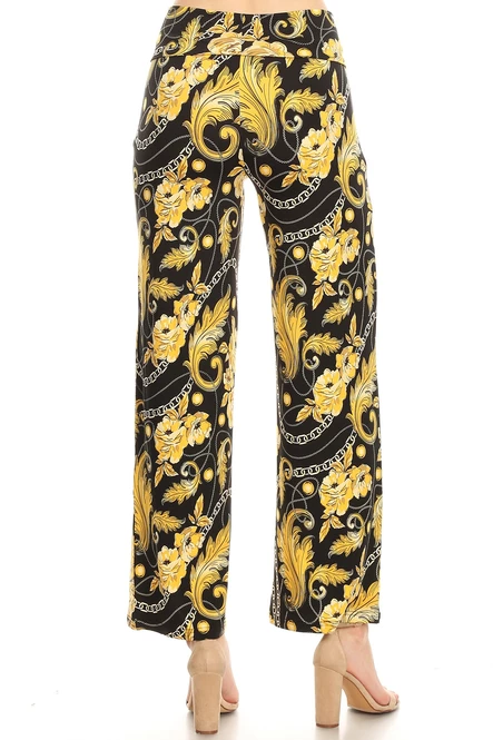 Women's Flared Floral Palazzo Pants