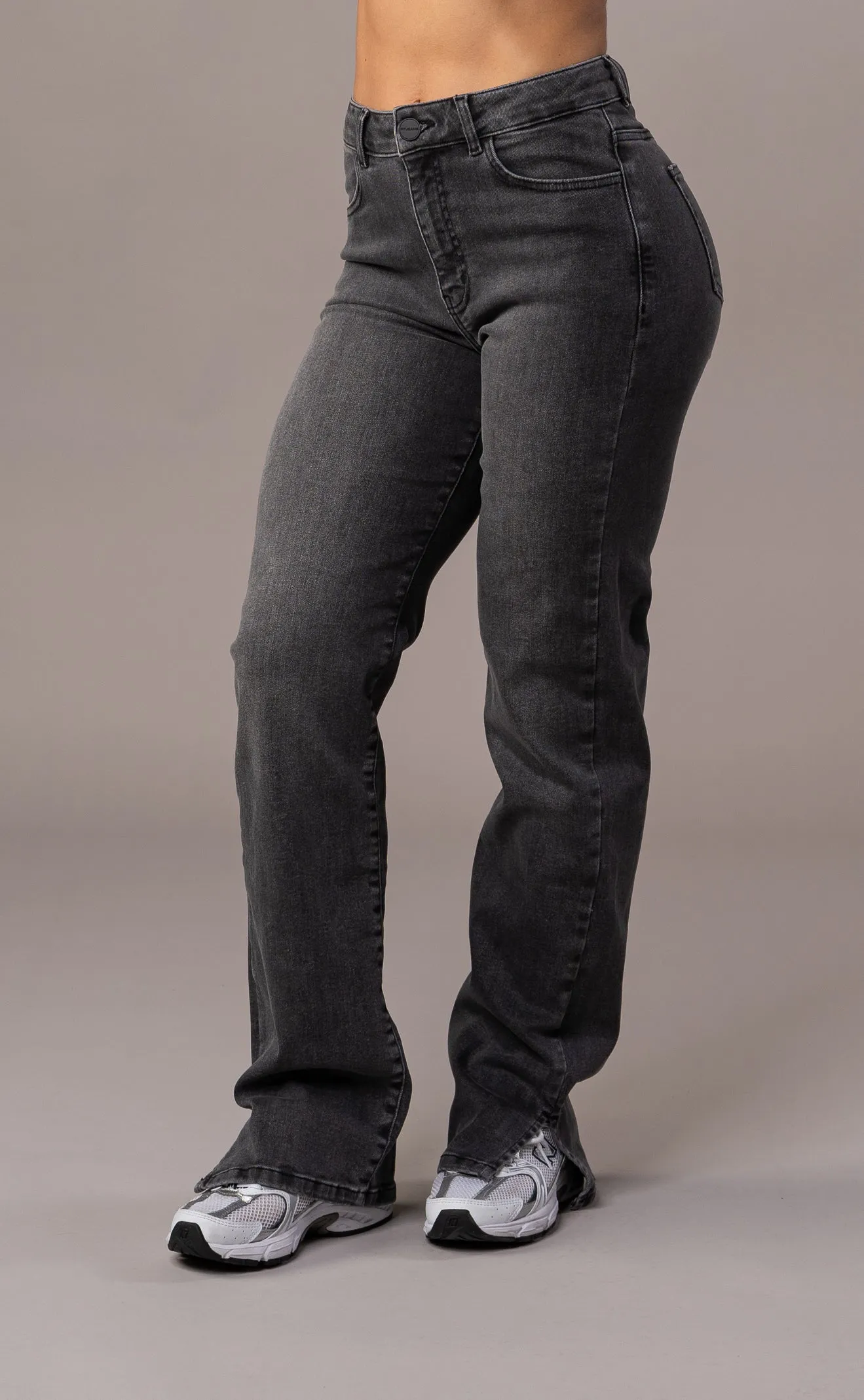 Womens Straight Leg Fitjeans - Grey