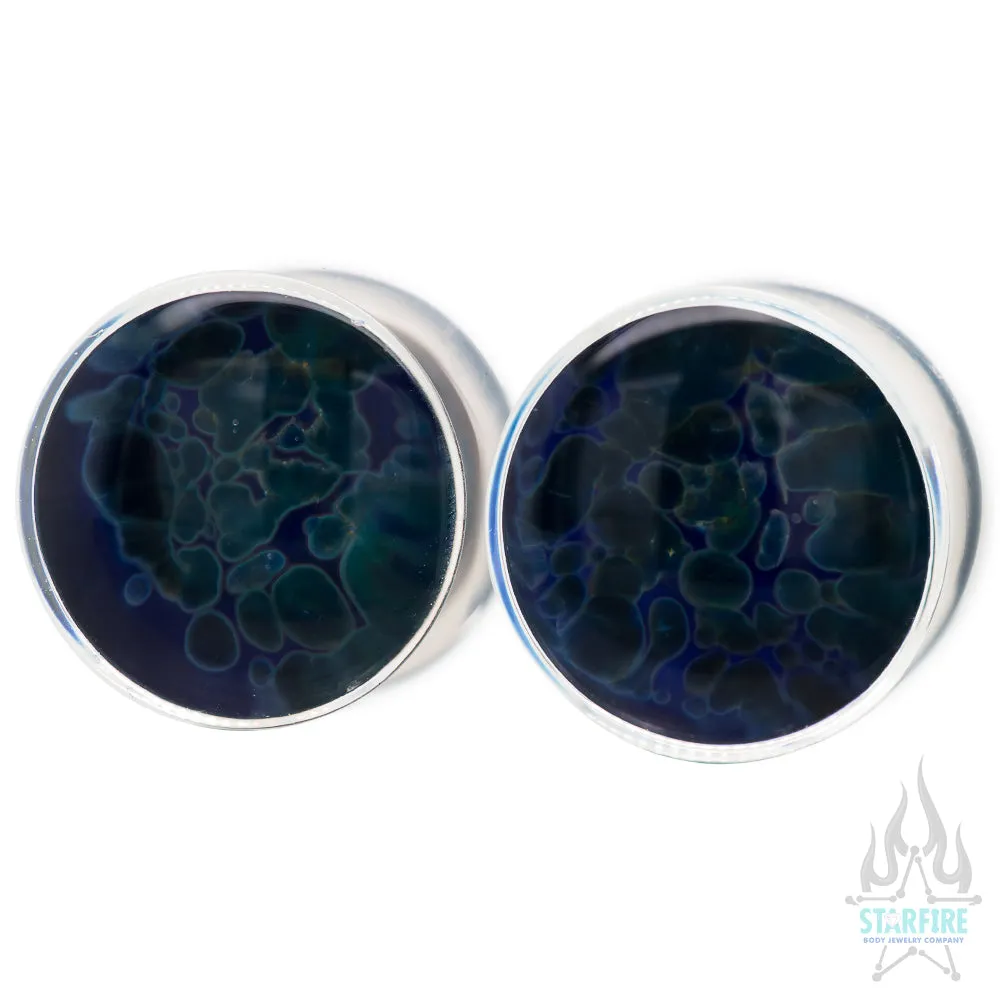 Zoa Glass Plugs - Blue Moon